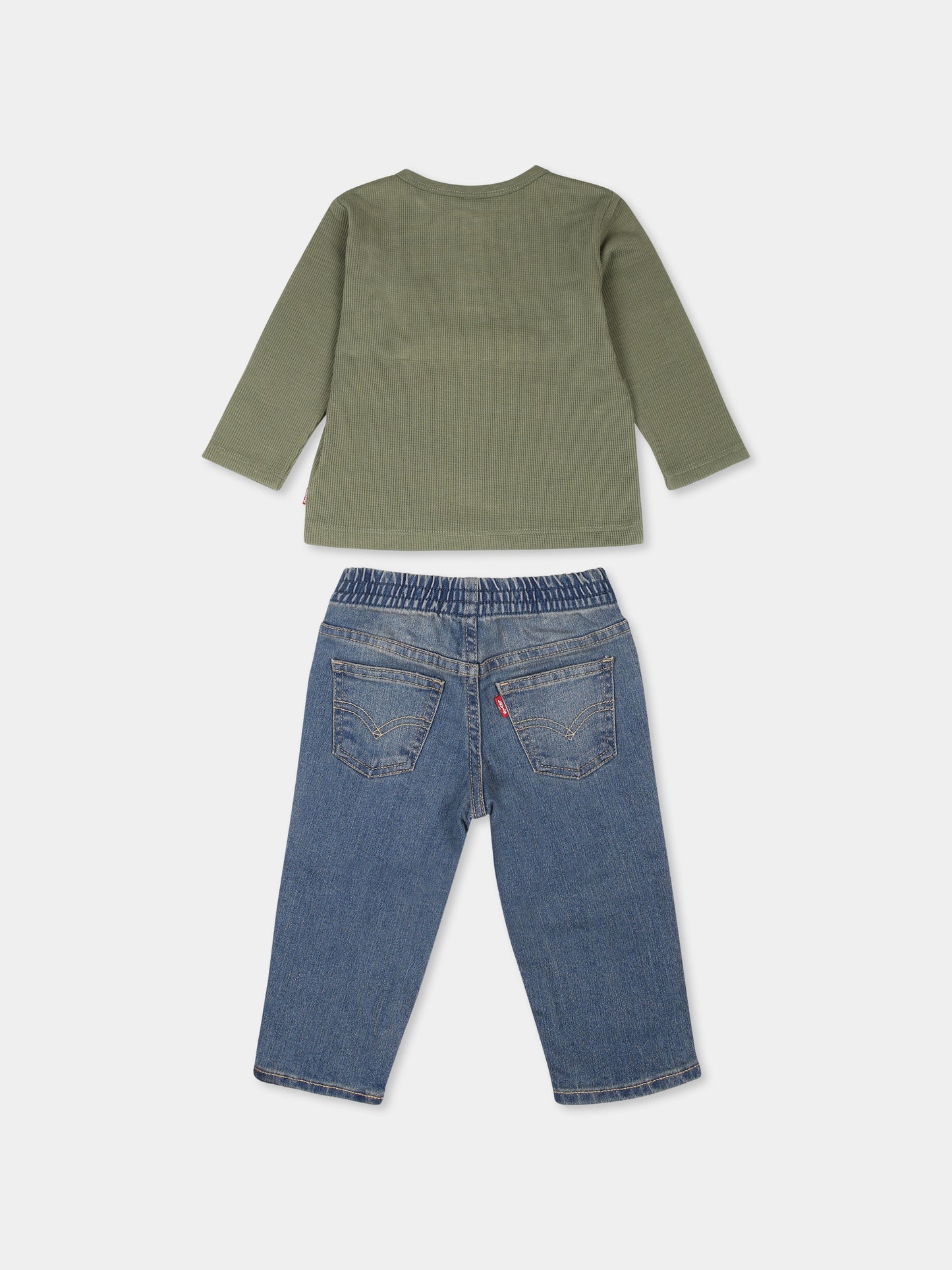 Completo verde per neonati con logo,Levi's Kids,23WLK6EJ096 E6U