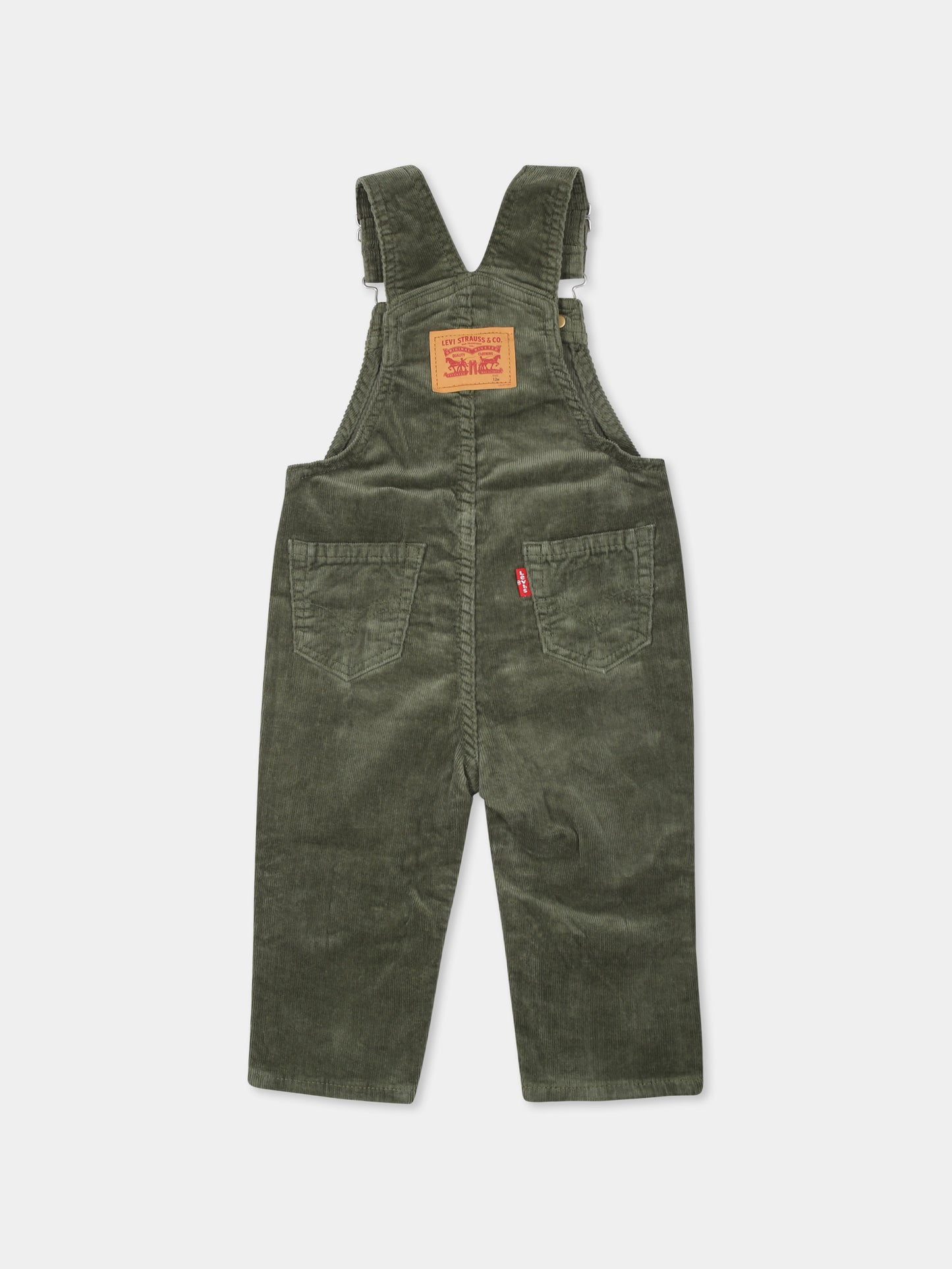 Salopette verde per neonati con logo,Levi's Kids,23WLK6EJ335 E6U