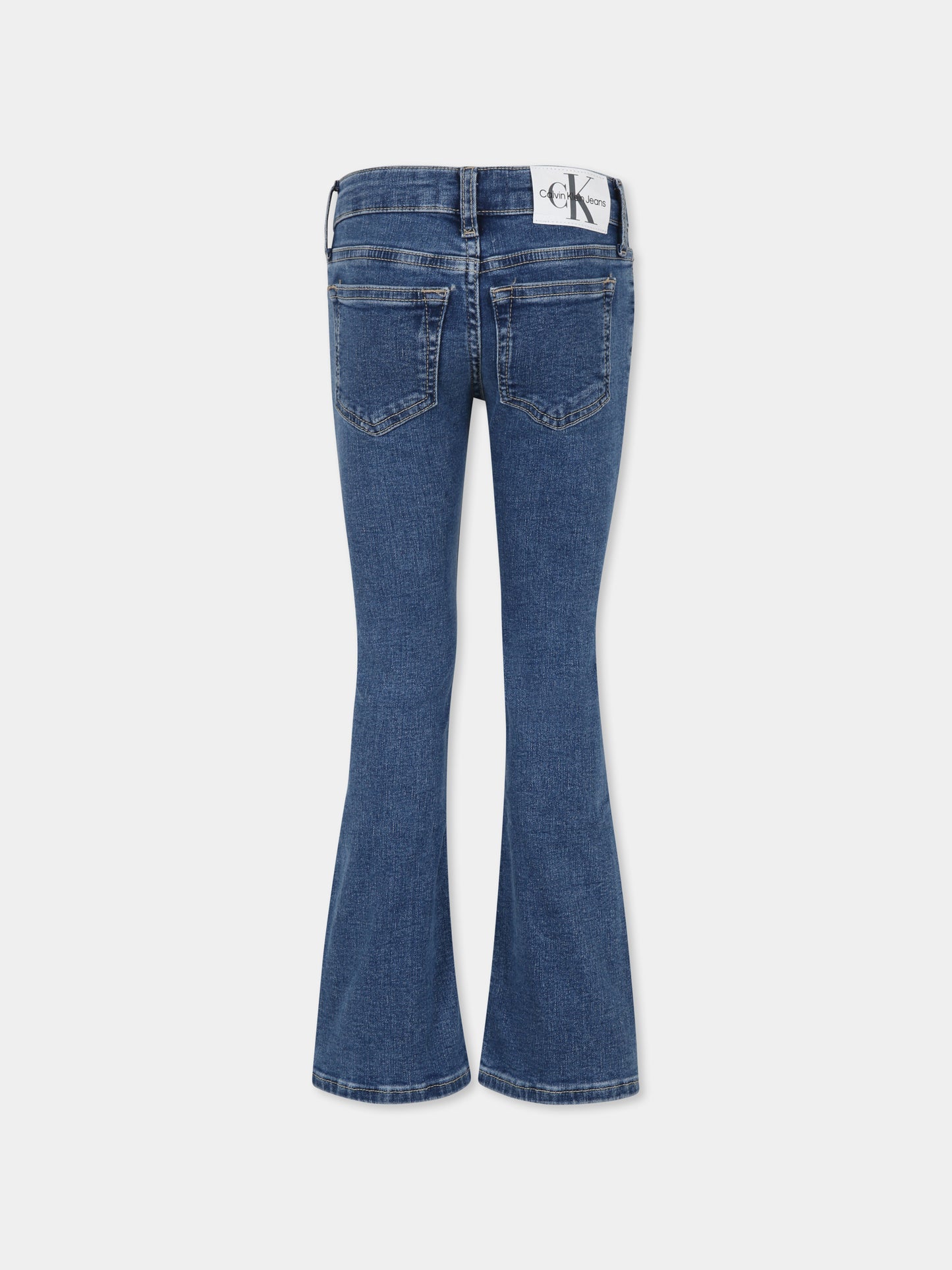 Jeans blu per bambina con logo,Calvin Klein Kids,23FCKIG0IG02272 1A4