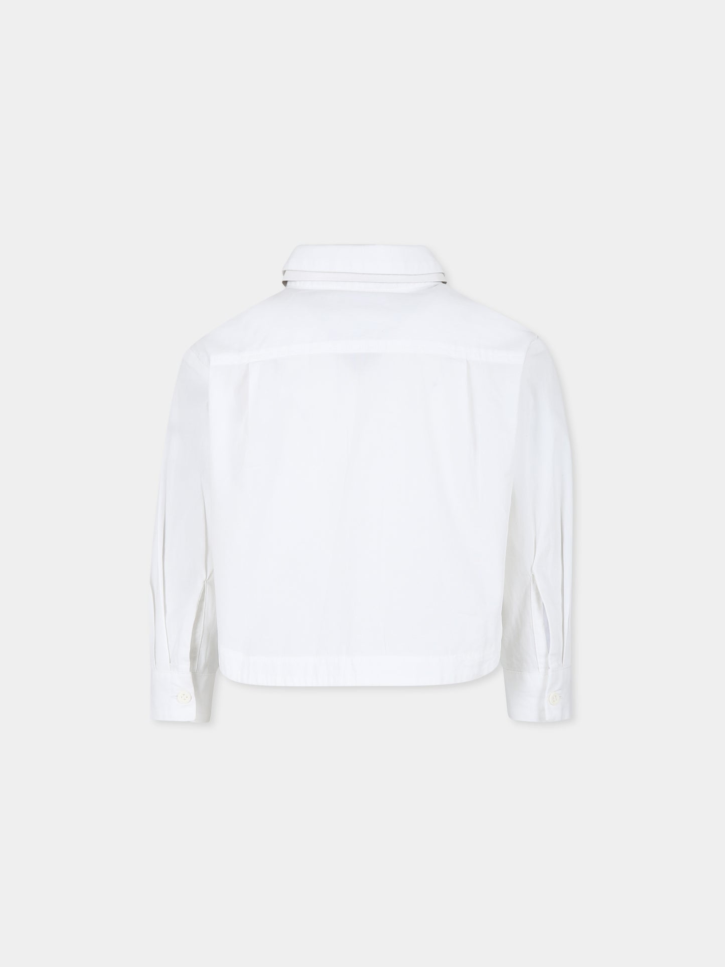 Camicia bianca per bambino con logo,Calvin Klein Kids,23FCKIG0IG02331 YAF