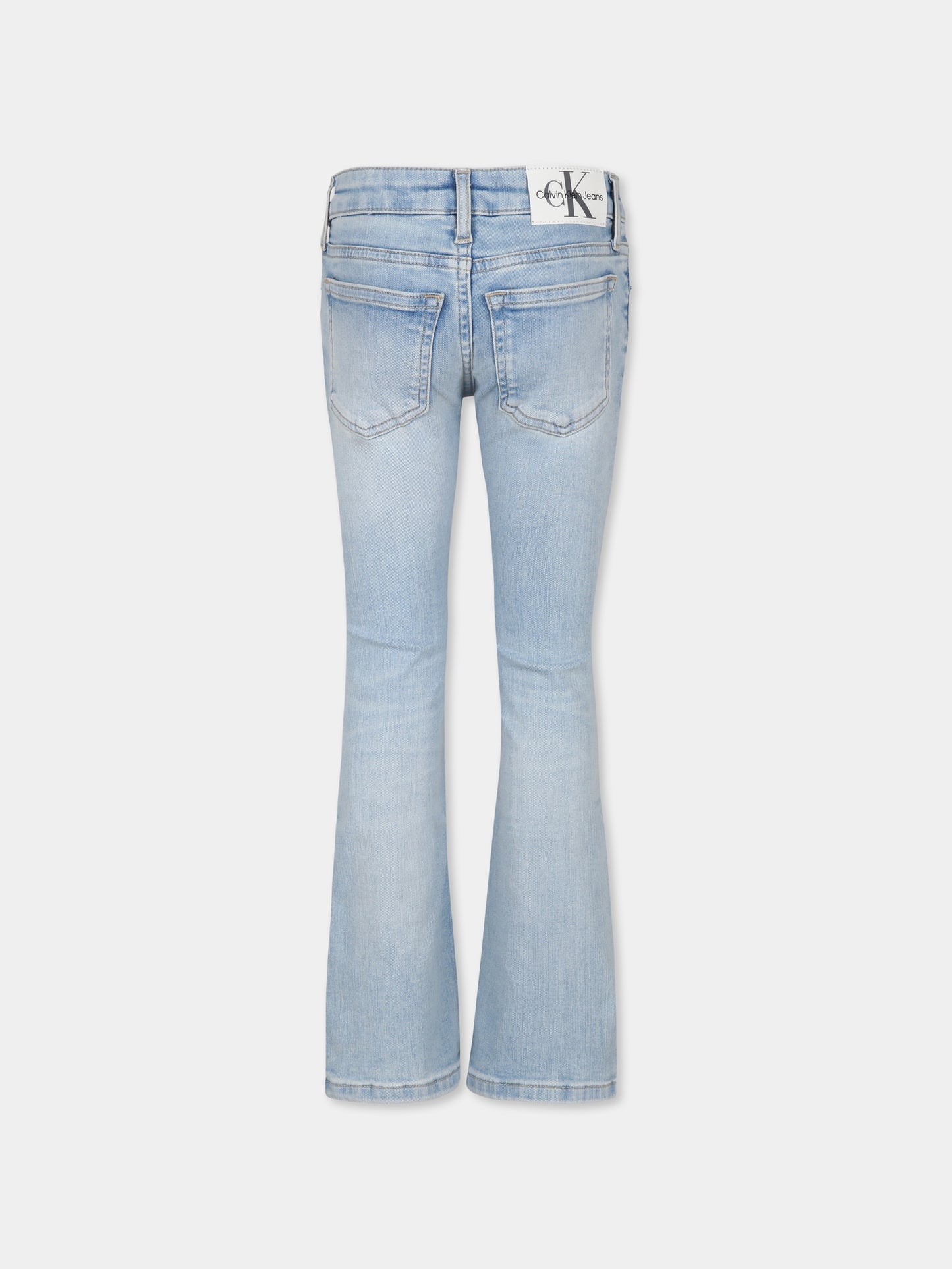 Jeans blu per bambina con logo,Calvin Klein Kids,24SCKIG0IG02378 1AA