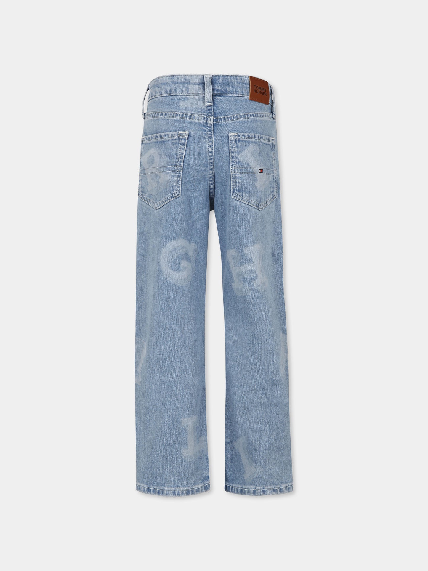 Jeans blu per bambino con bandierina,Tommy Hilfiger Junior,24STHKB0KB08911 DW5