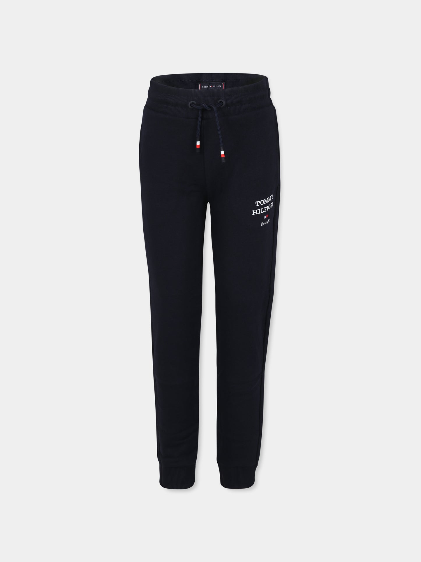 Pantaloni blu per bambino con logo,Tommy Hilfiger Junior,23FTHKB0KB08697 DW5