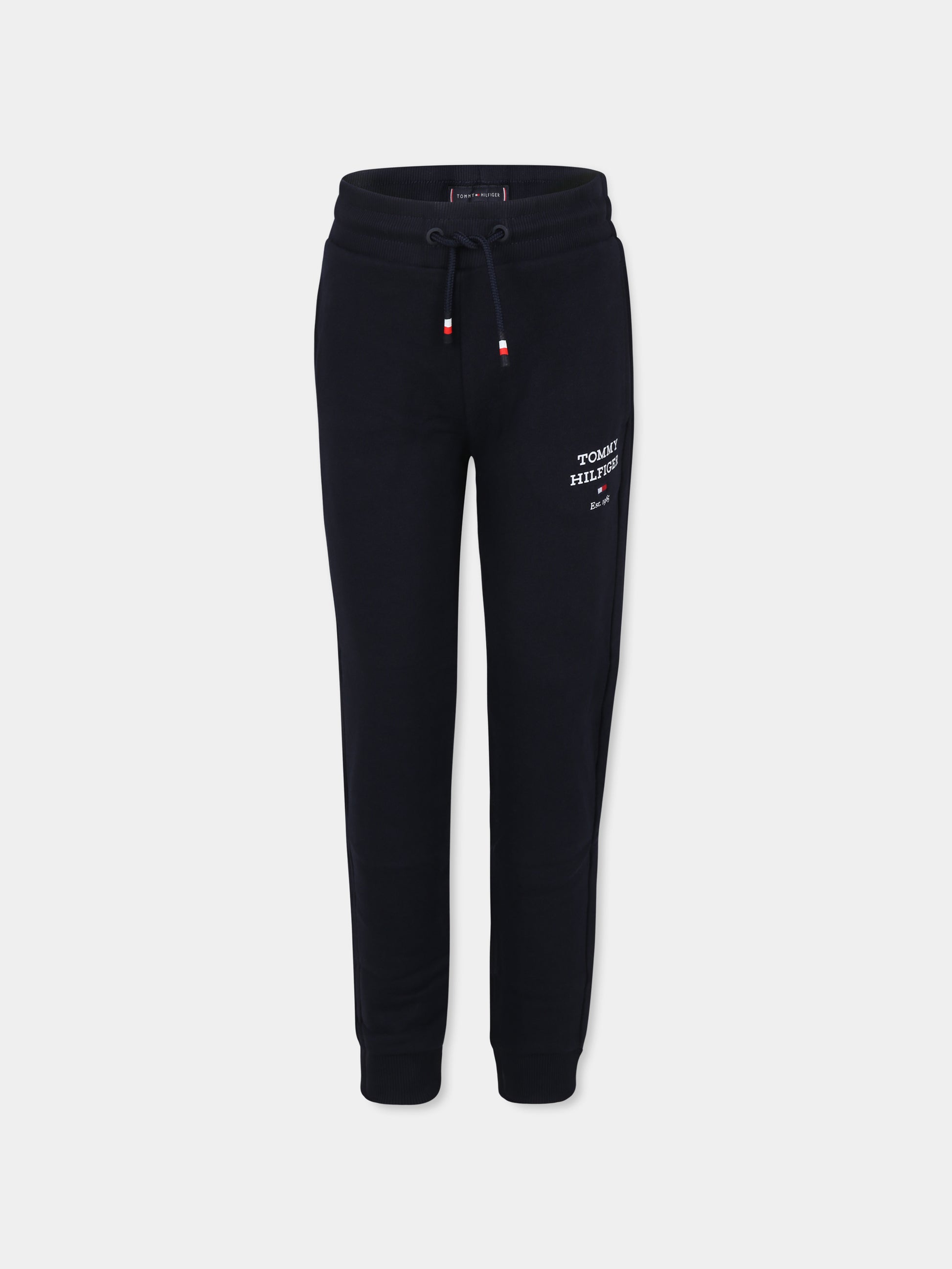 Pantaloni blu per bambino con logo,Tommy Hilfiger Junior,23FTHKB0KB08697 DW5