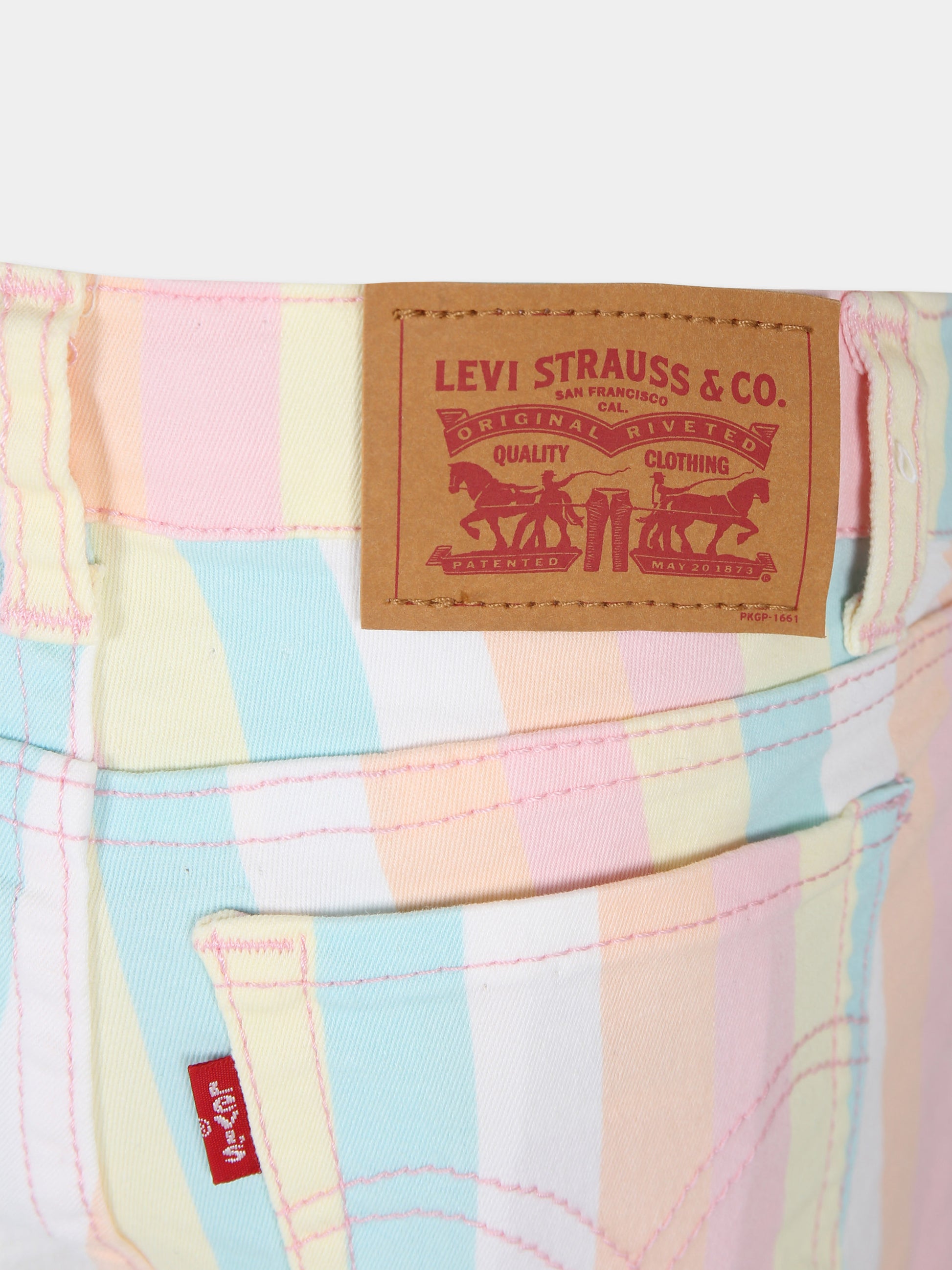 Shorts multicolor per bambina con logo,Levi's Kids,24SLK3EK272 Y6I