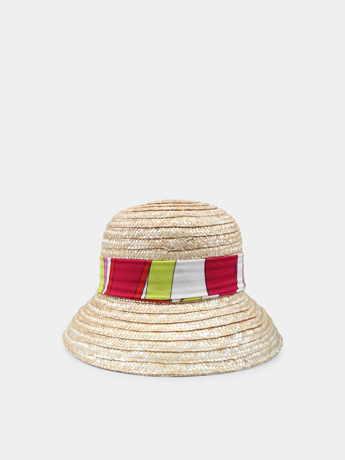 Cappello beige per bambina con stampa marmo