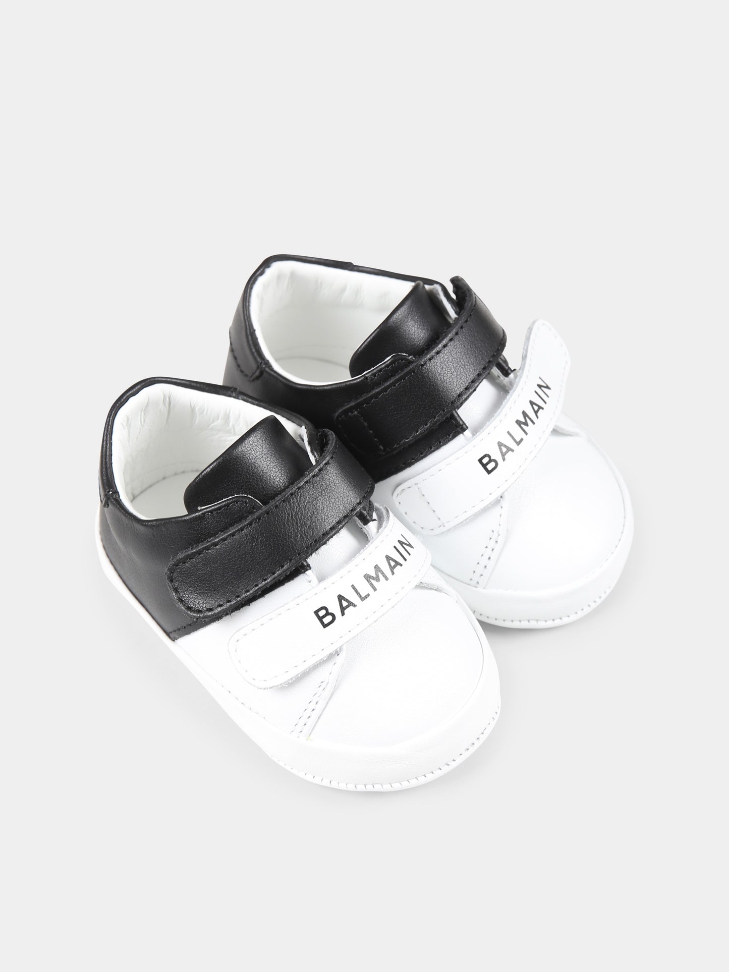 Sneakers basse per neonati con logo nero,Balmain Kids,BW0546 Y0051 1 100NE