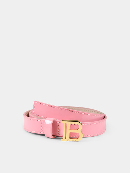 Cintura rosa per bambina con logo