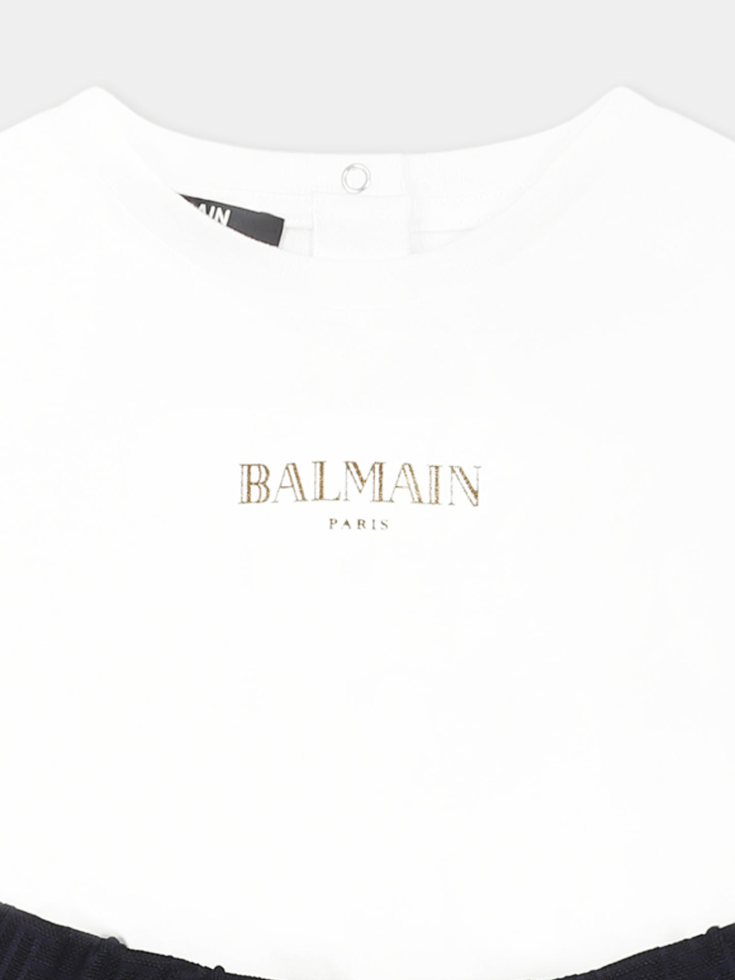 Vestito bianco per neonata con iconico labirinto e logo