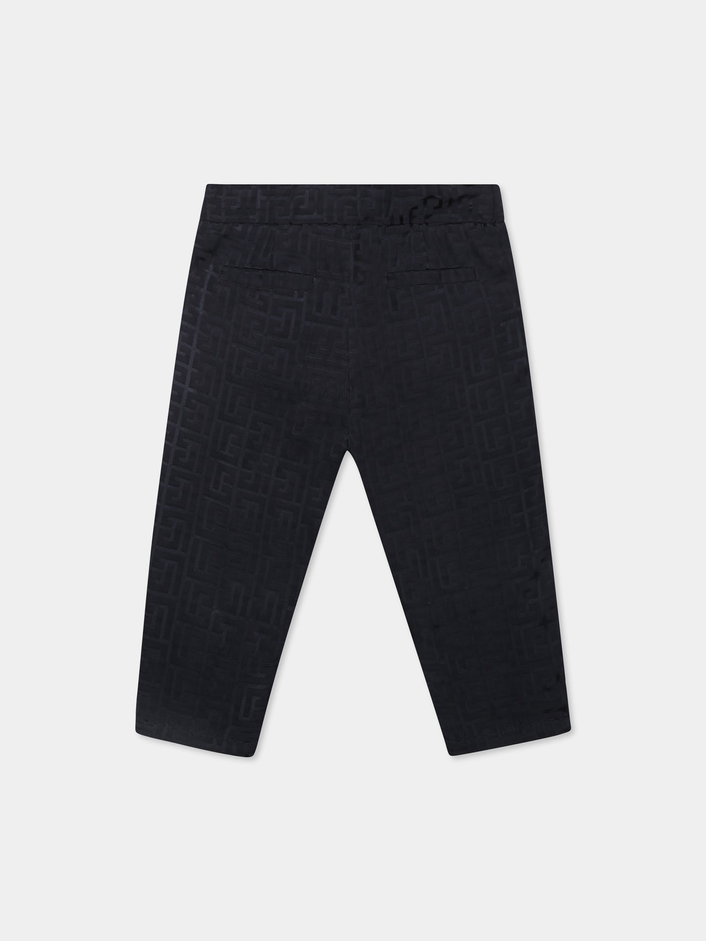 Pantaloni blu per neonato con iconico labirinto
