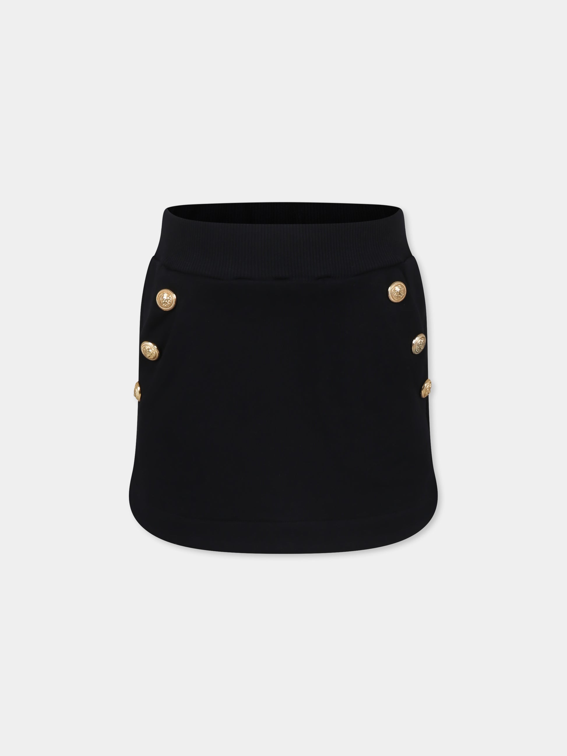 Gonna nera per bambina,Balmain Kids,BW7A21 Z1753 930OR