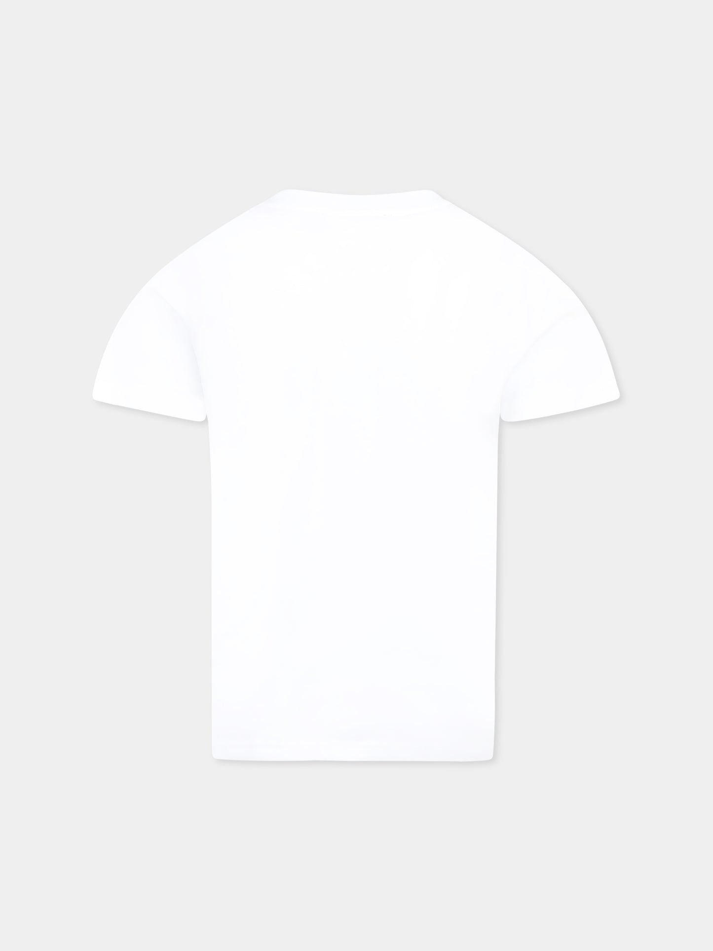 T-shirt bianca per bambini con logo