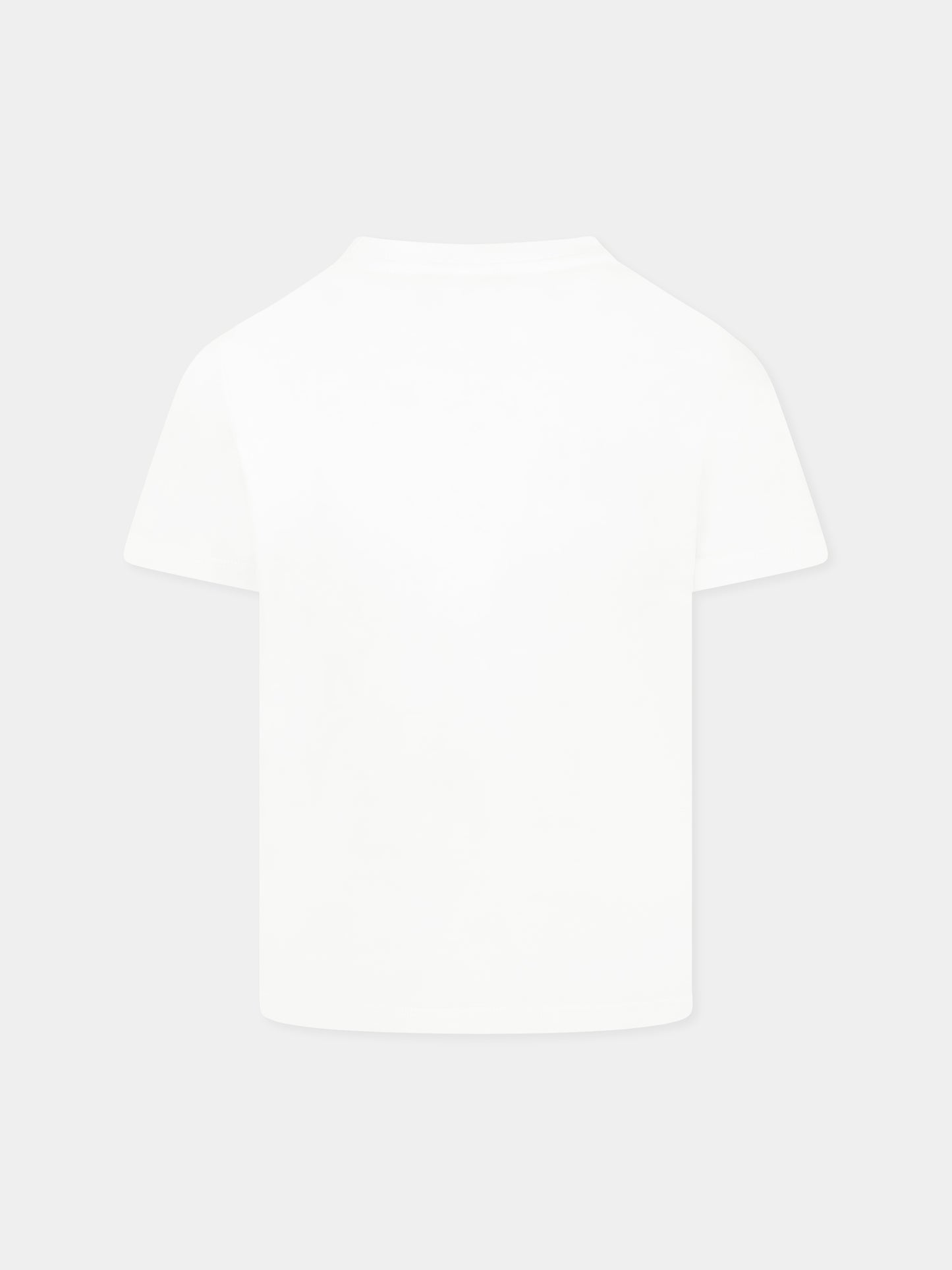 T-shirt bianca per bambini con logo
