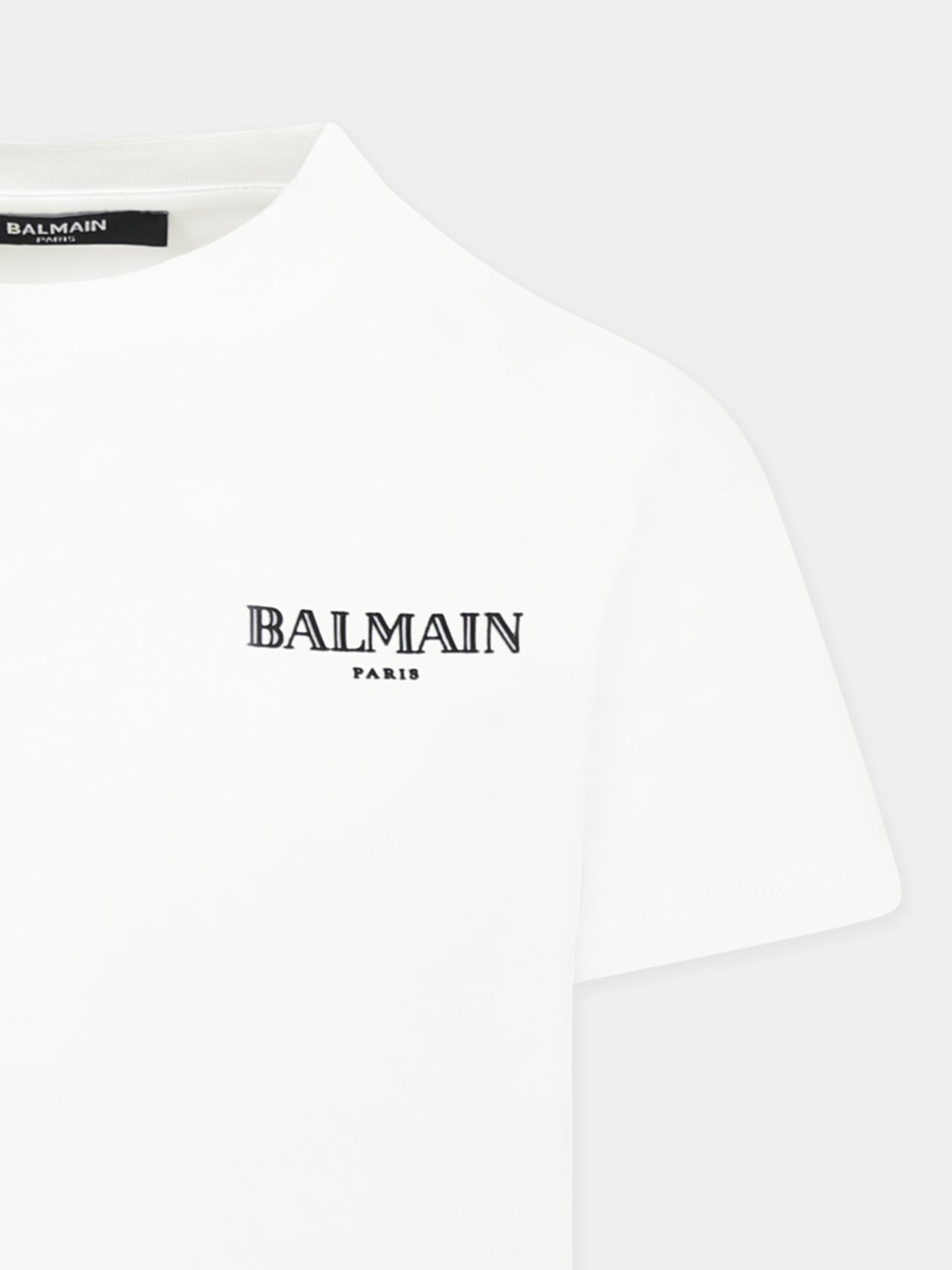 T-shirt bianca per bambini con logo