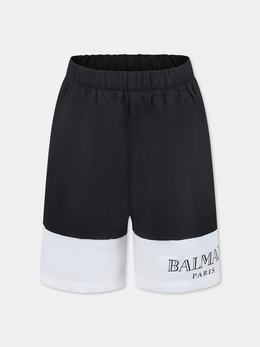 Boxer mare nero per bambino con logo