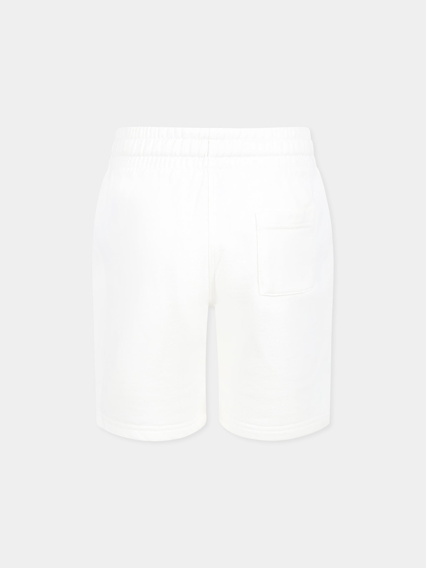 Shorts avorio per bambini con stampa oasi