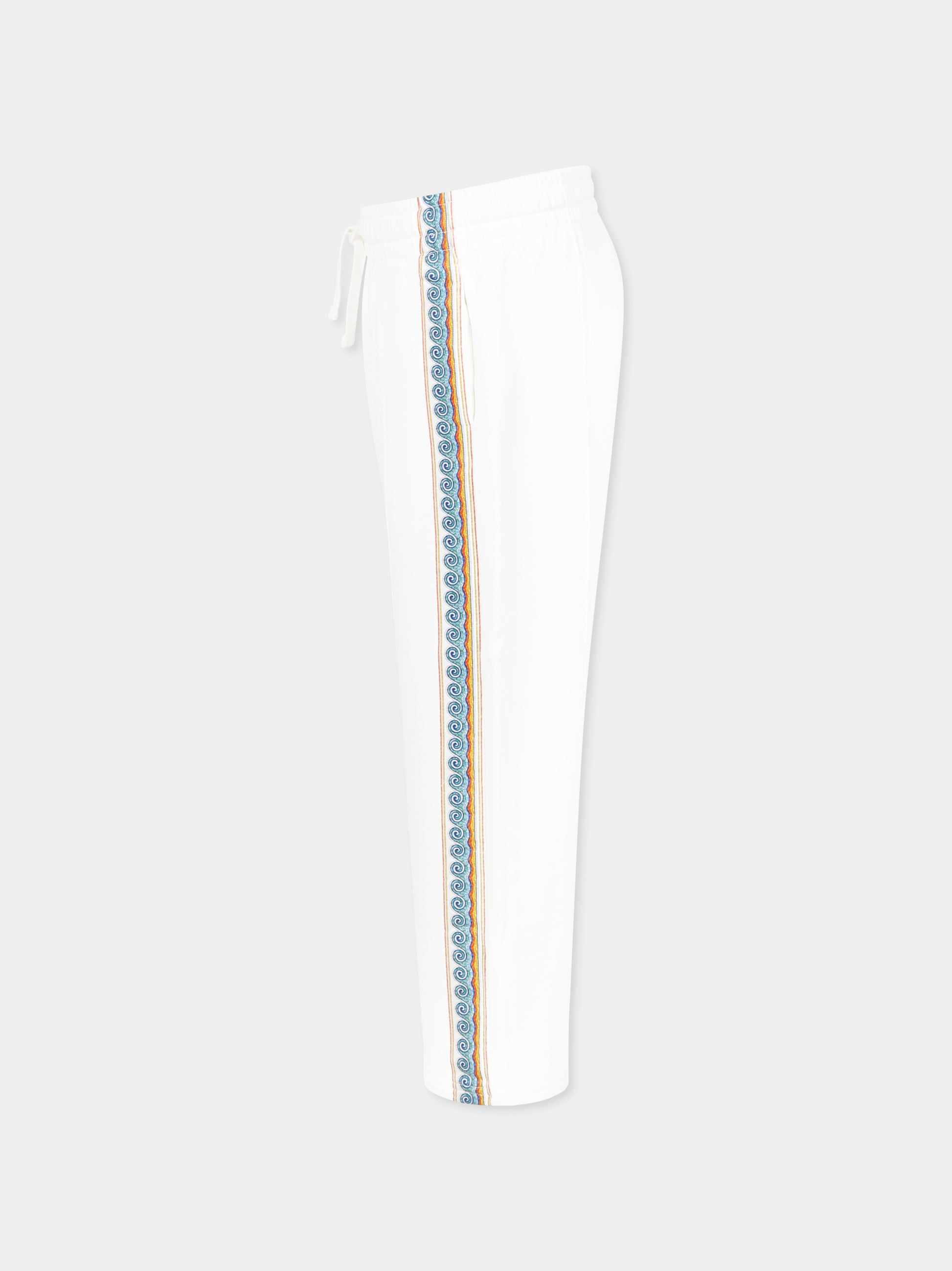 Pantaloni avorio per bambini con stampa onde,Casablanca,KS25 JTR 265 01 EX