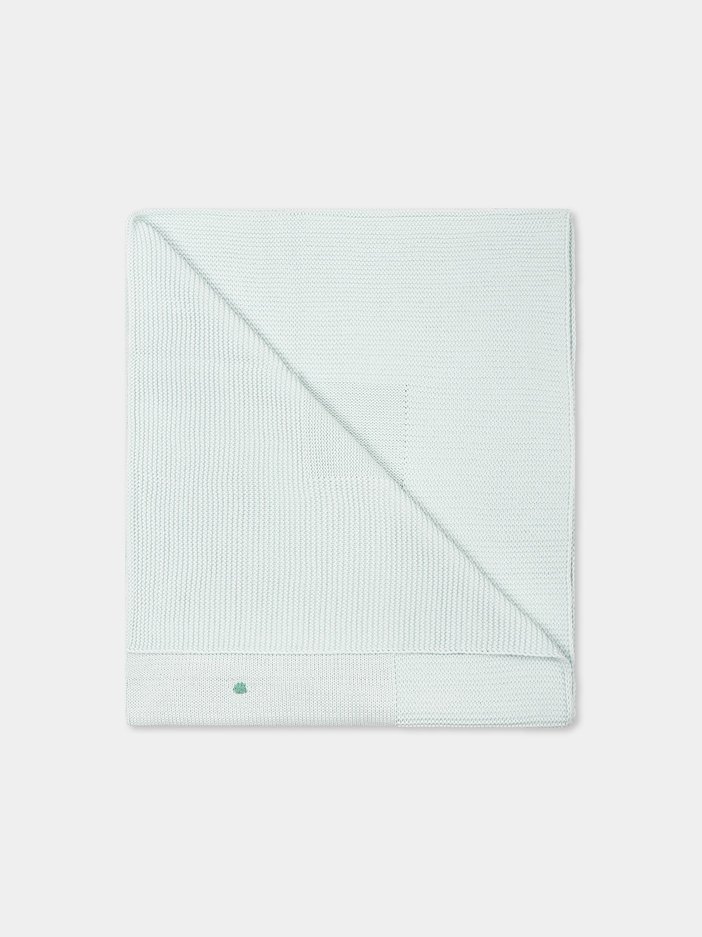 Coperta verde per neonati con pois