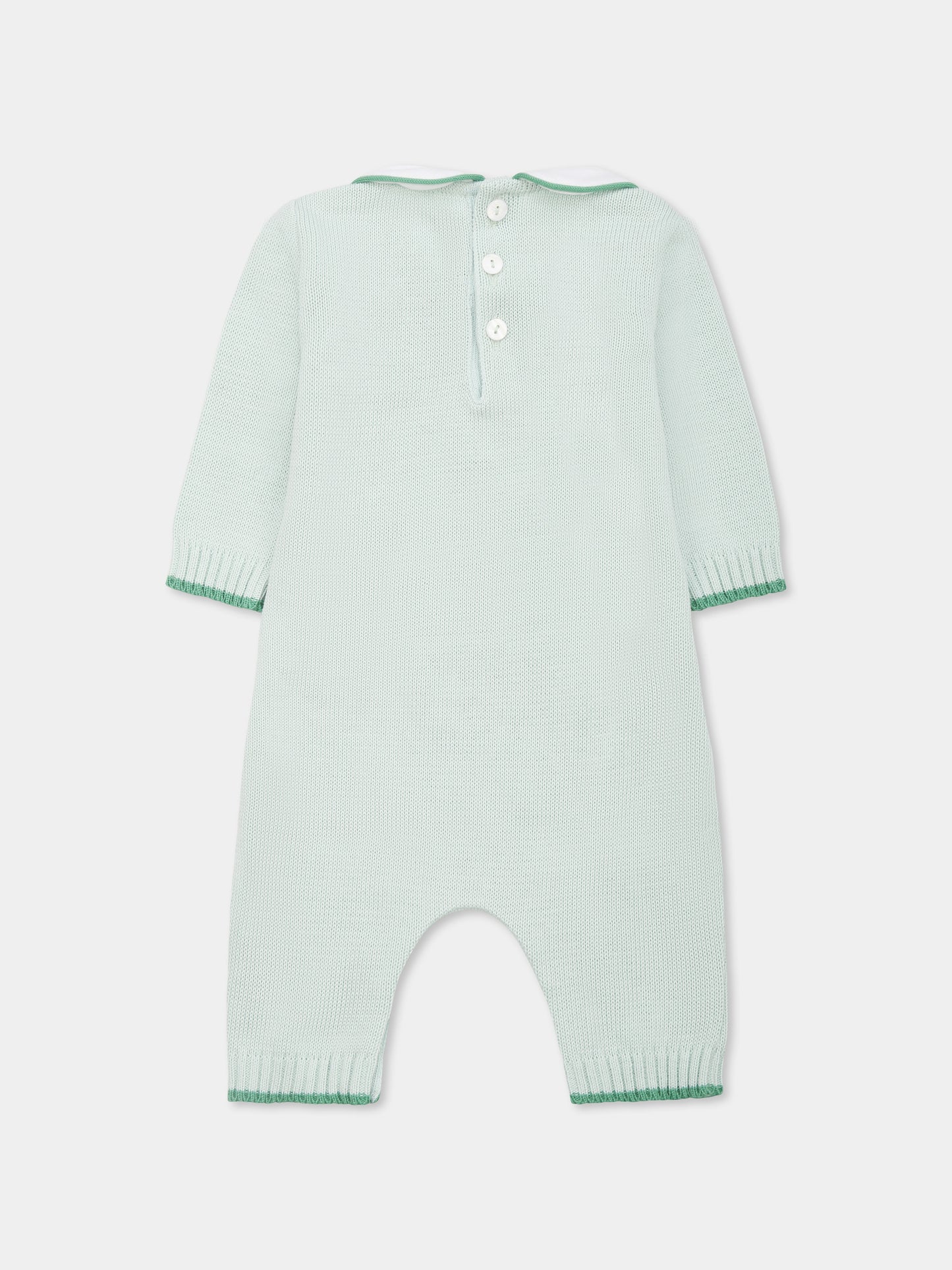 Tutina verde per neonati con pois