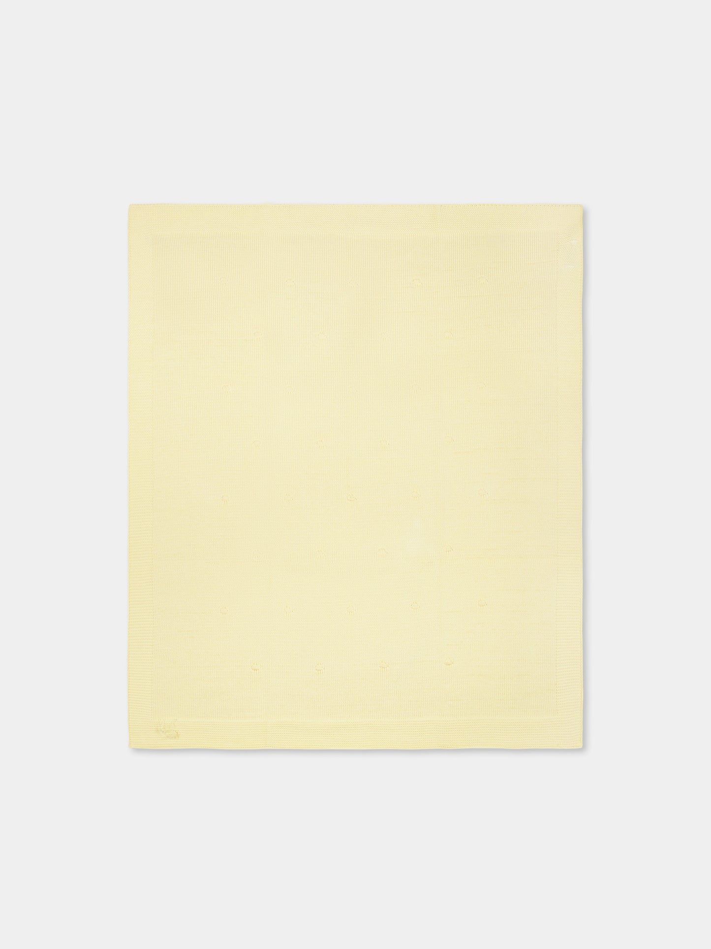 Coperta gialla per neonati con pois