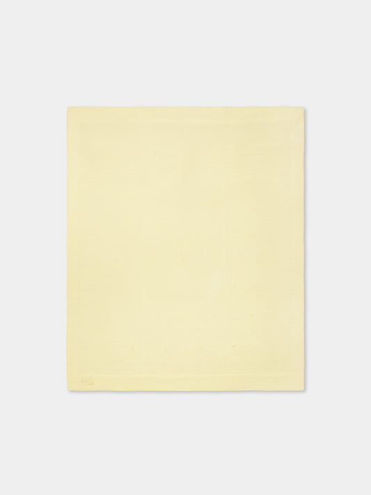 Coperta gialla per neonati con pois