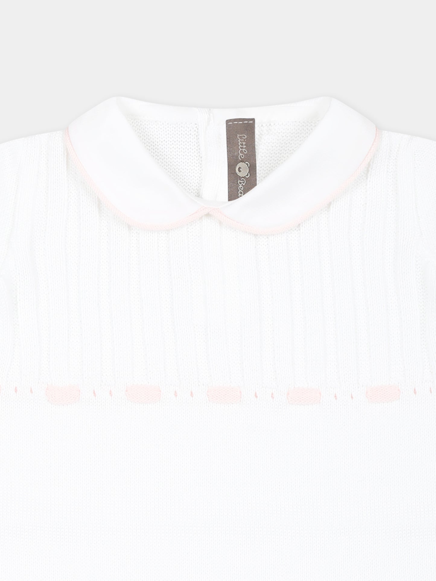 Pagliaccetto bianco per neonata