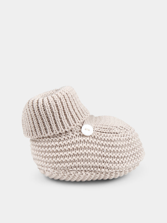 Babbucce beige per neonati,Little Bear,1137 CORDA