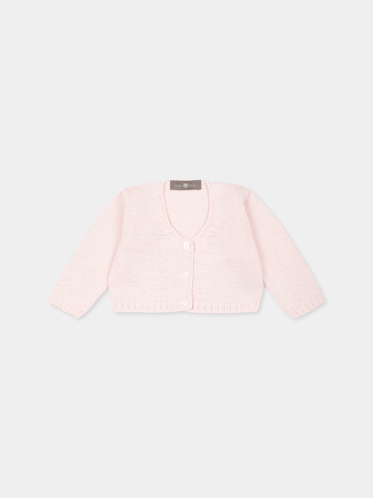 Cardigan rosa per neonata