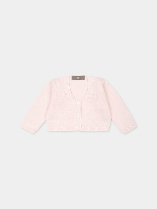Cardigan rosa per neonata