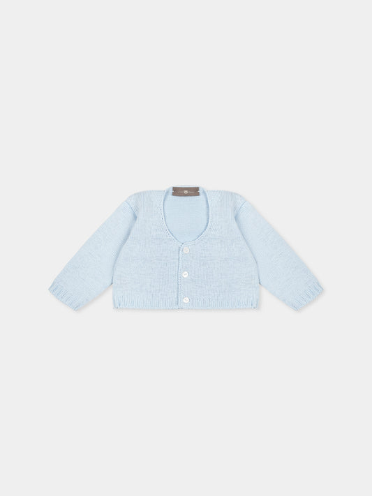 Cardigan celeste per neonato,Little Bear,1001 CIELO