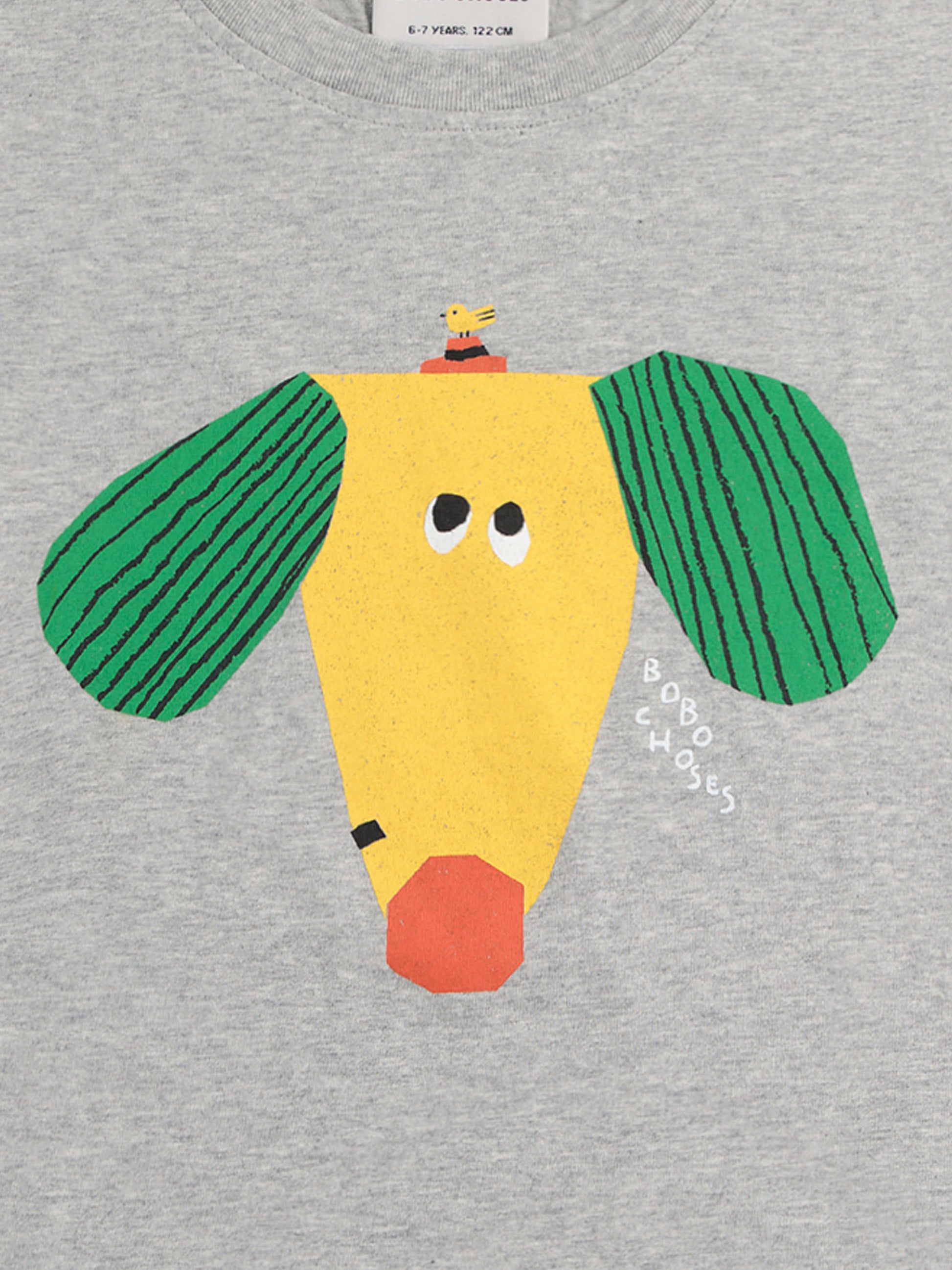 T-shirt grigia per bambini con cane,Bobo Choses,B125AC012