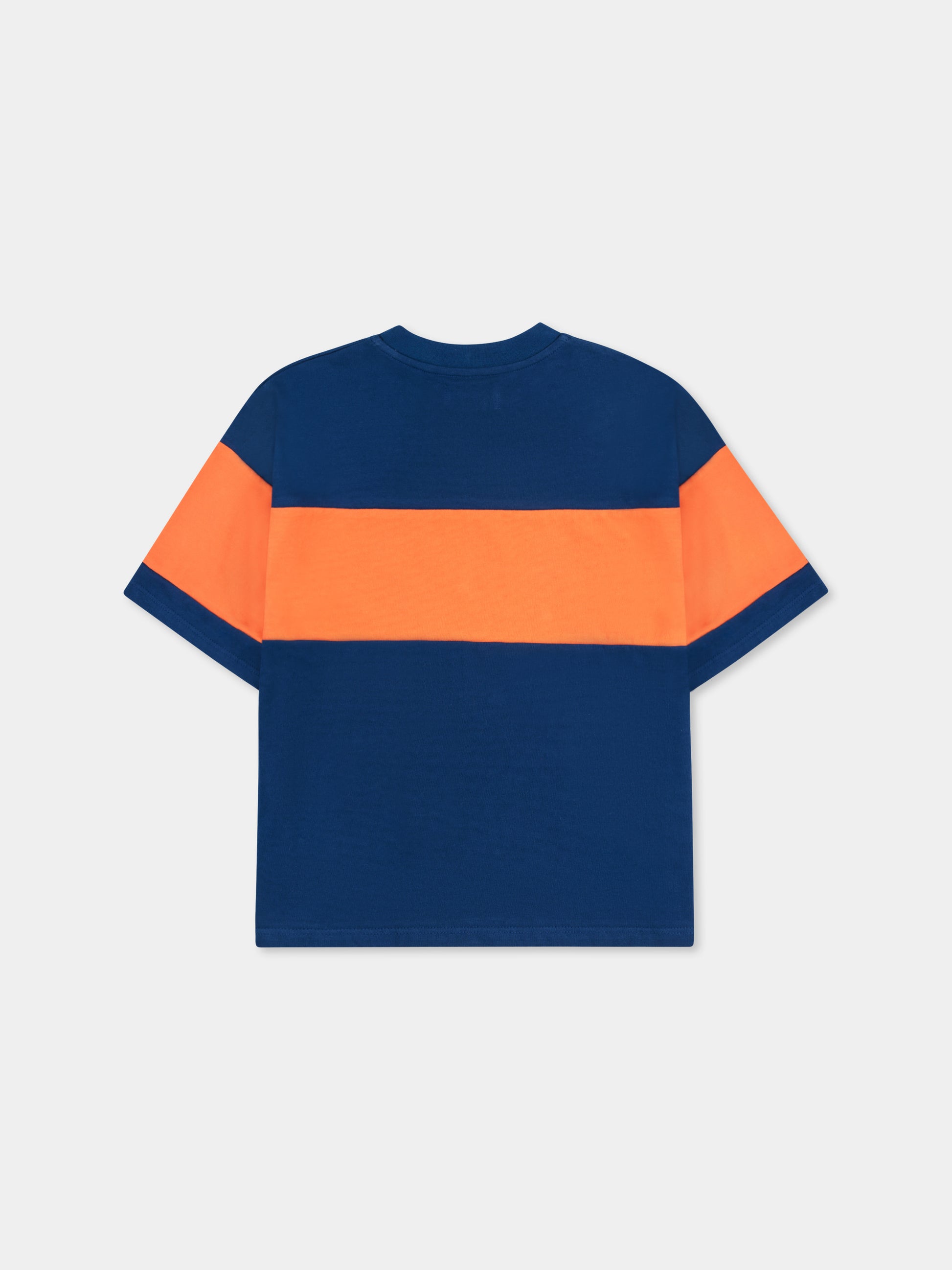 T-shirt blu per bambini con logo,Bobo Choses,B125AC126