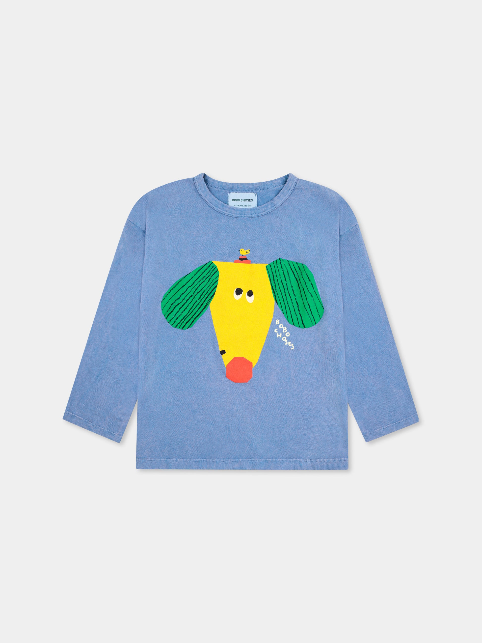 T-shirt celeste per bambini con cane,Bobo Choses,B125AC137