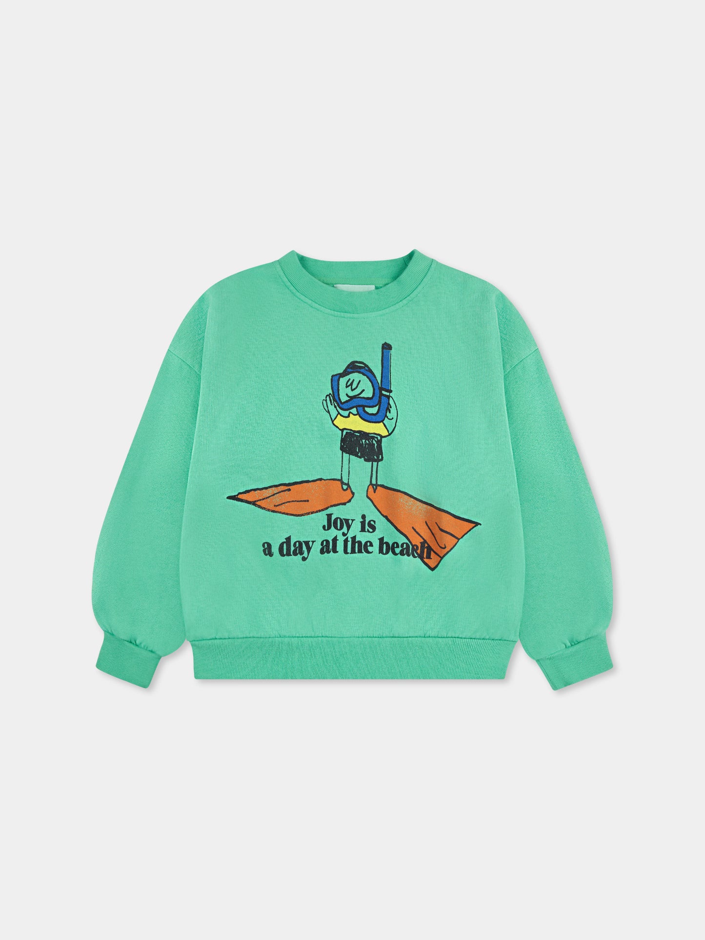 Felpa verde per bambini con stampa sub,Bobo Choses,B125AC032