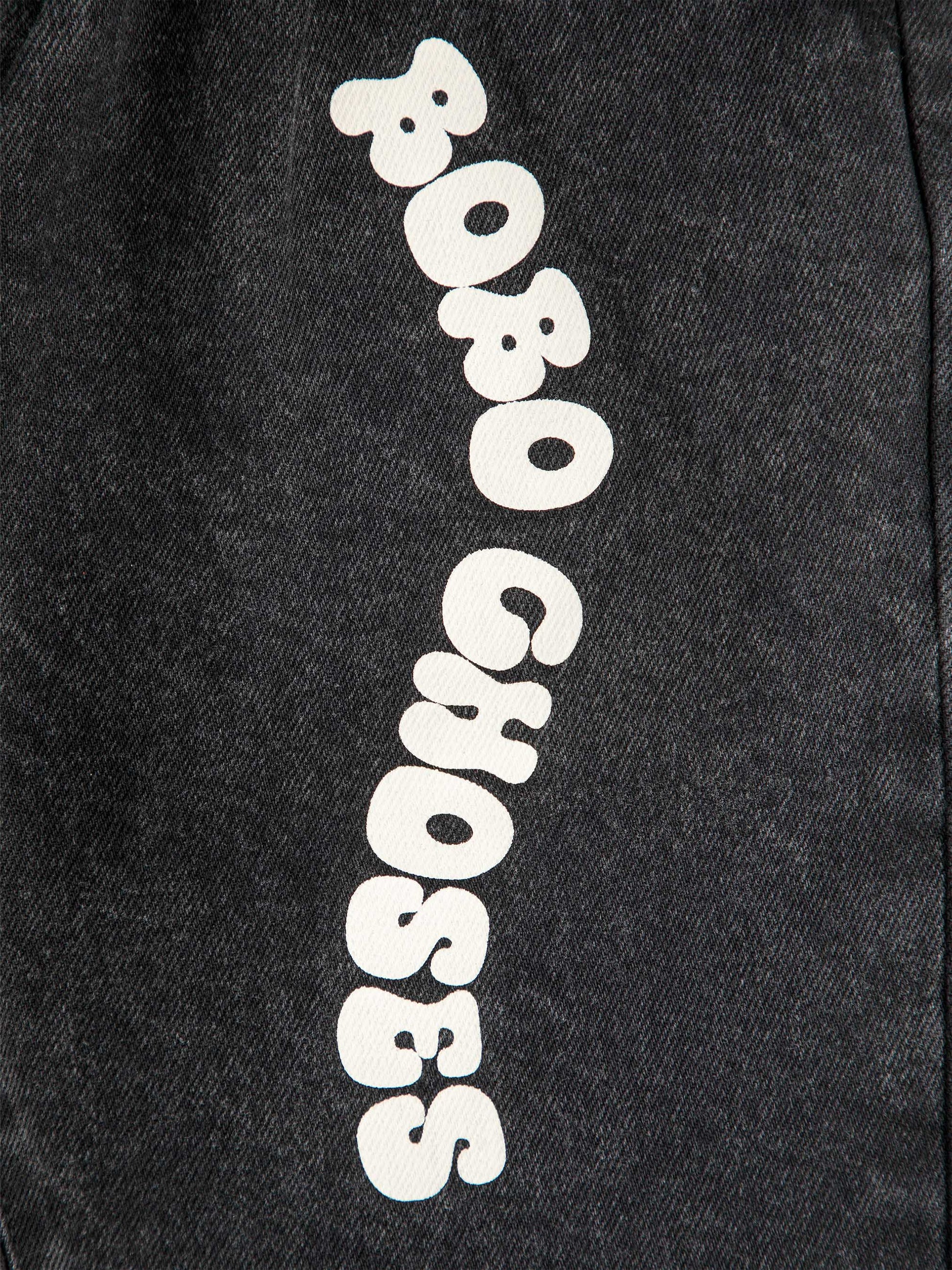 Jeans neri per bambini con logo,Bobo Choses,B125AC084