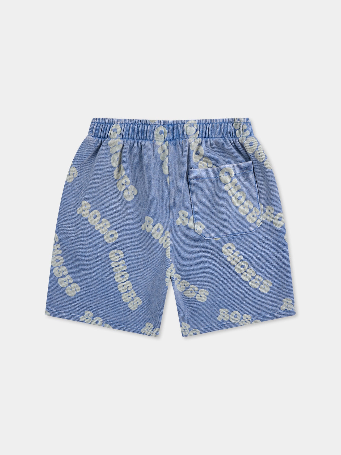 Shorts blu per bambini con logo all over,Bobo Choses,B125AC055