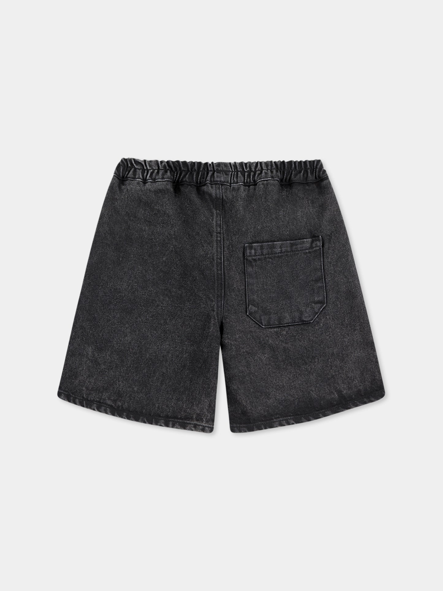 Shorts neri per bambini con patch,Bobo Choses,B125AC058