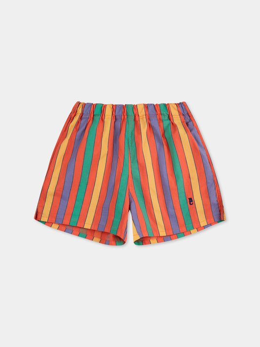 Shorts multicolor per bambini con logo,Bobo Choses,B125AC062