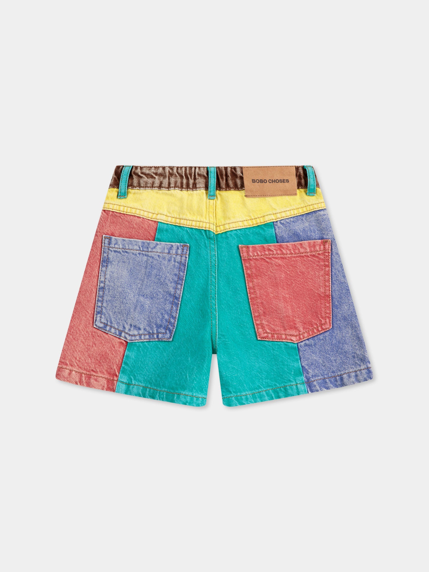 Shorts denim per bambini con logo,Bobo Choses,B125AC065