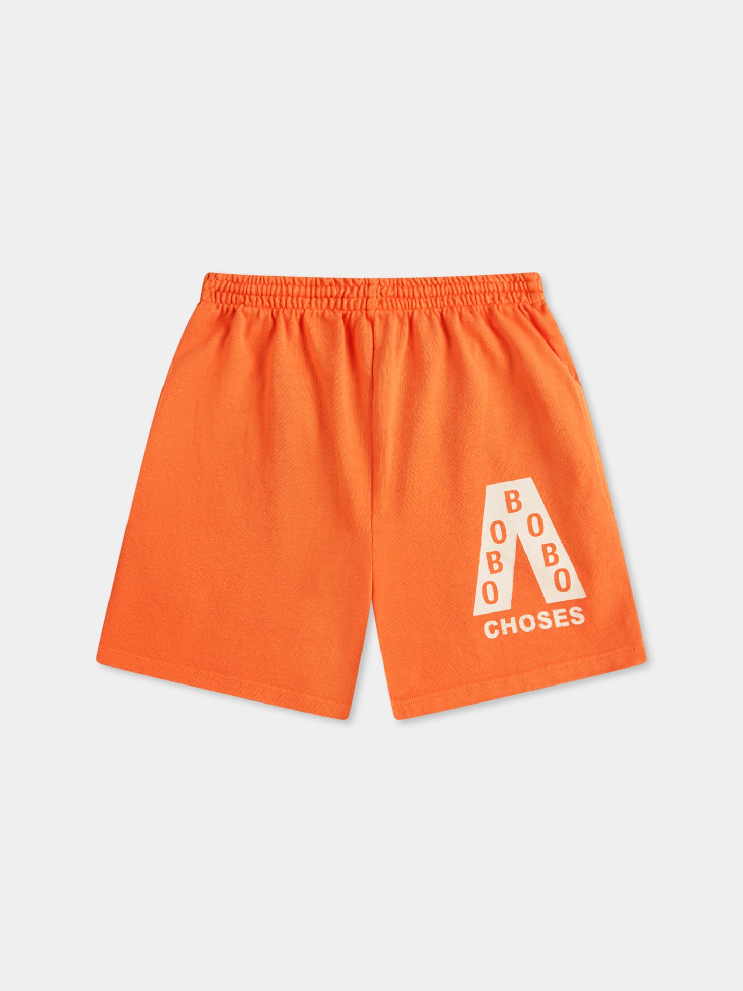 Shorts arancioni per bambini con logo,Bobo Choses,B125AC132