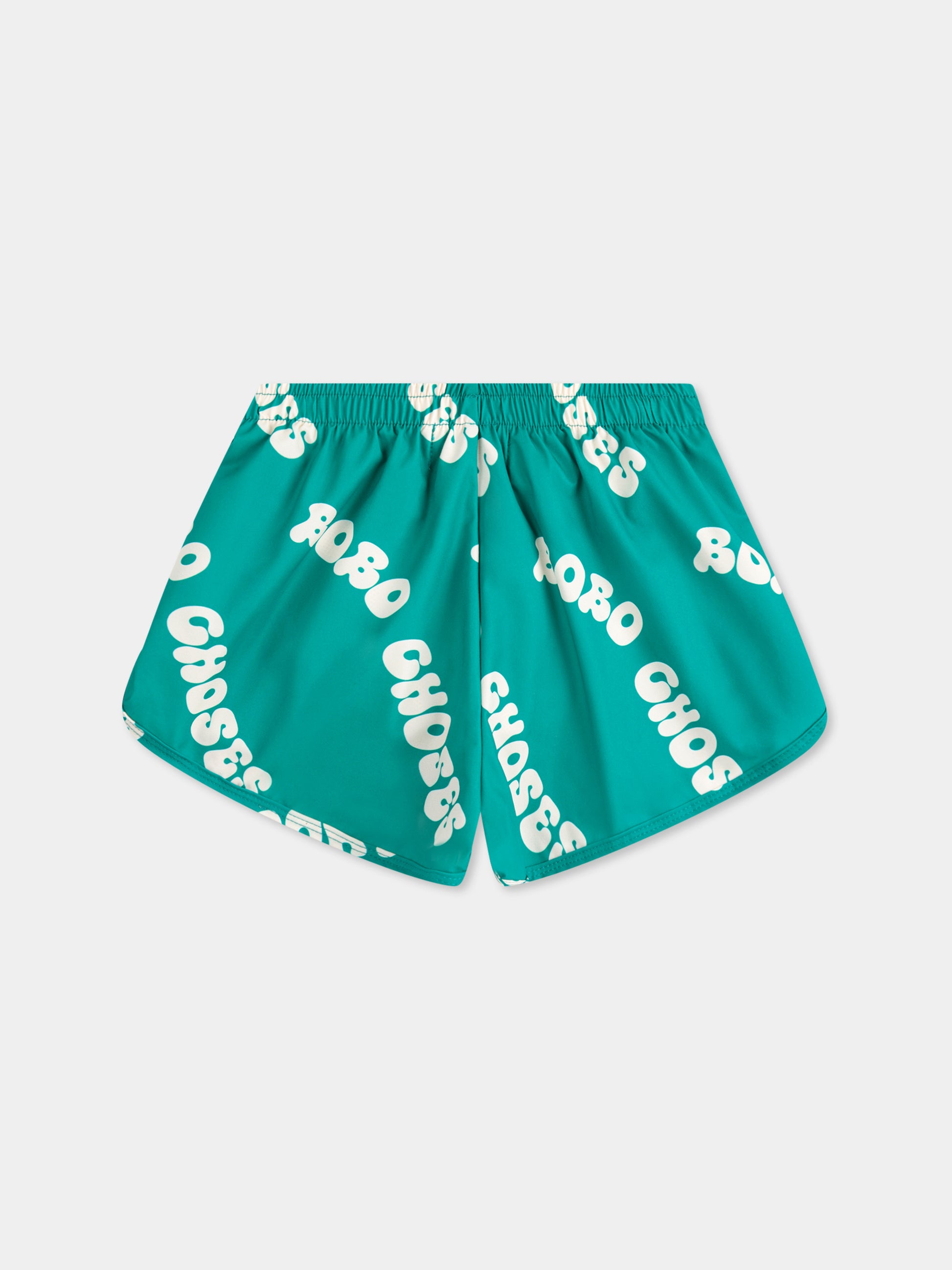 Boxer mare verde per bambino con logo all over,Bobo Choses,B125AC117