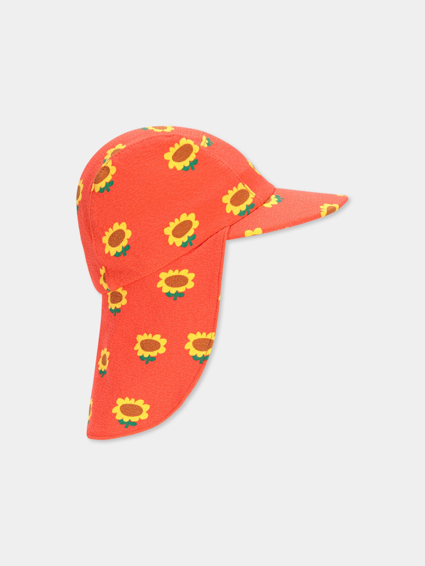 Cappello rosso per bambina con girasoli all over,Bobo Choses,B125AI020