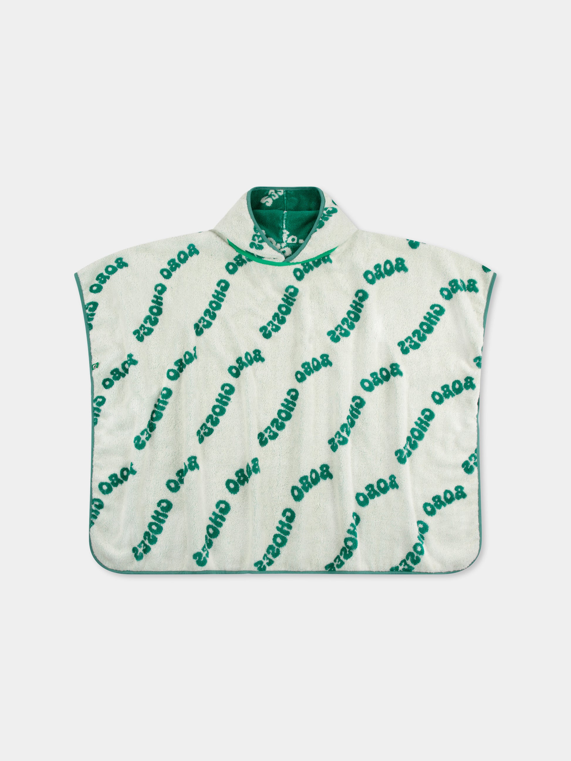 Accappatoio avorio per bambini con logo all over,Bobo Choses,B125AI034