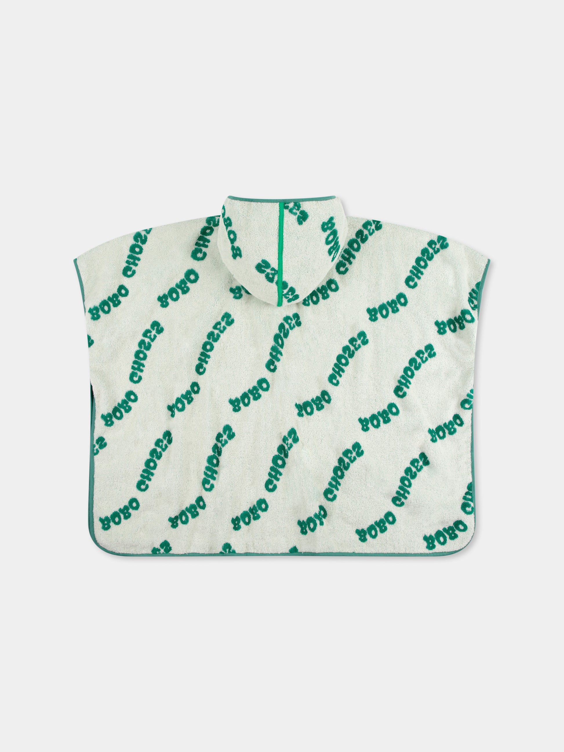 Accappatoio avorio per bambini con logo all over,Bobo Choses,B125AI034
