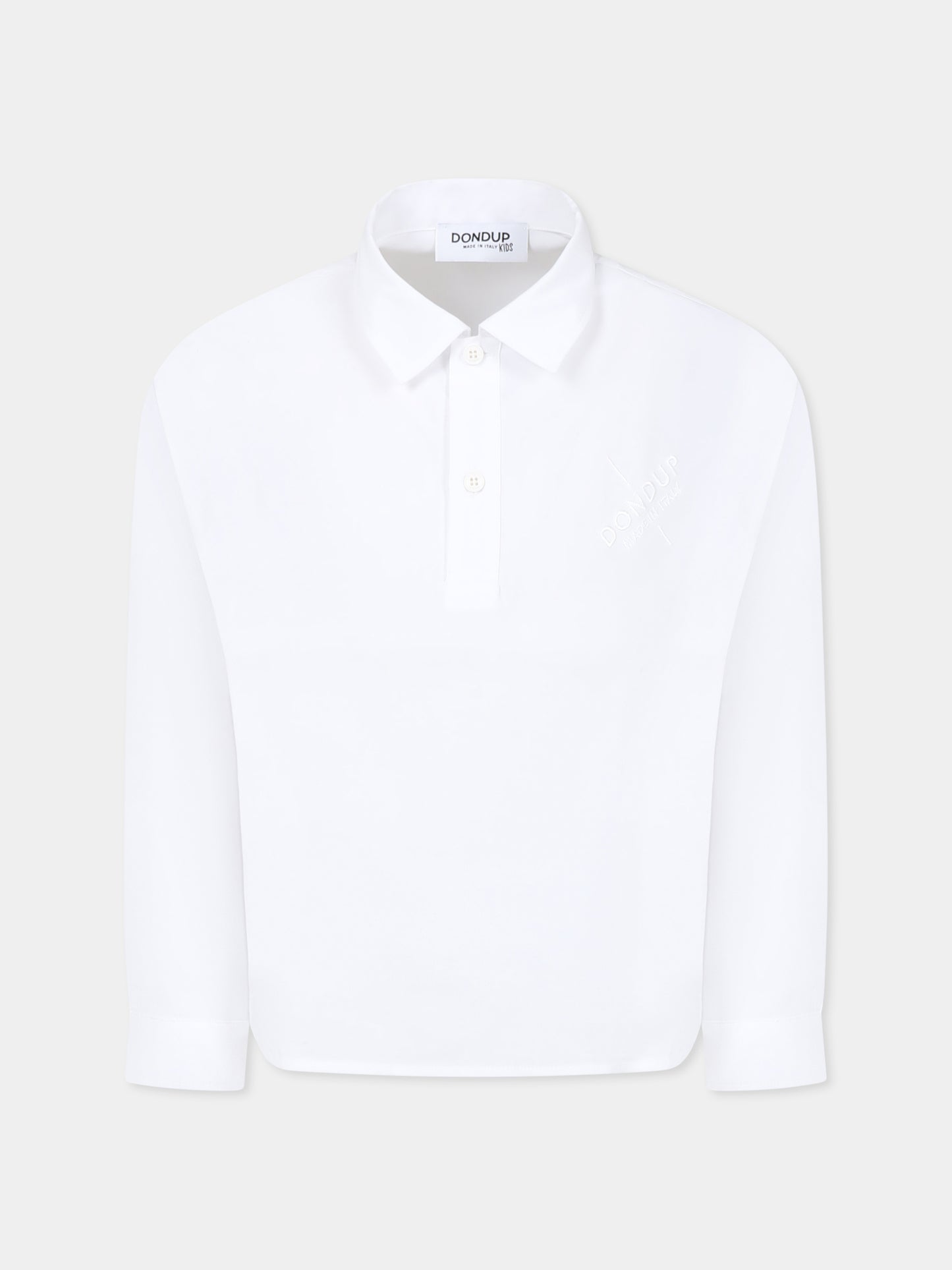 Camicia bianca per bambino con logo
