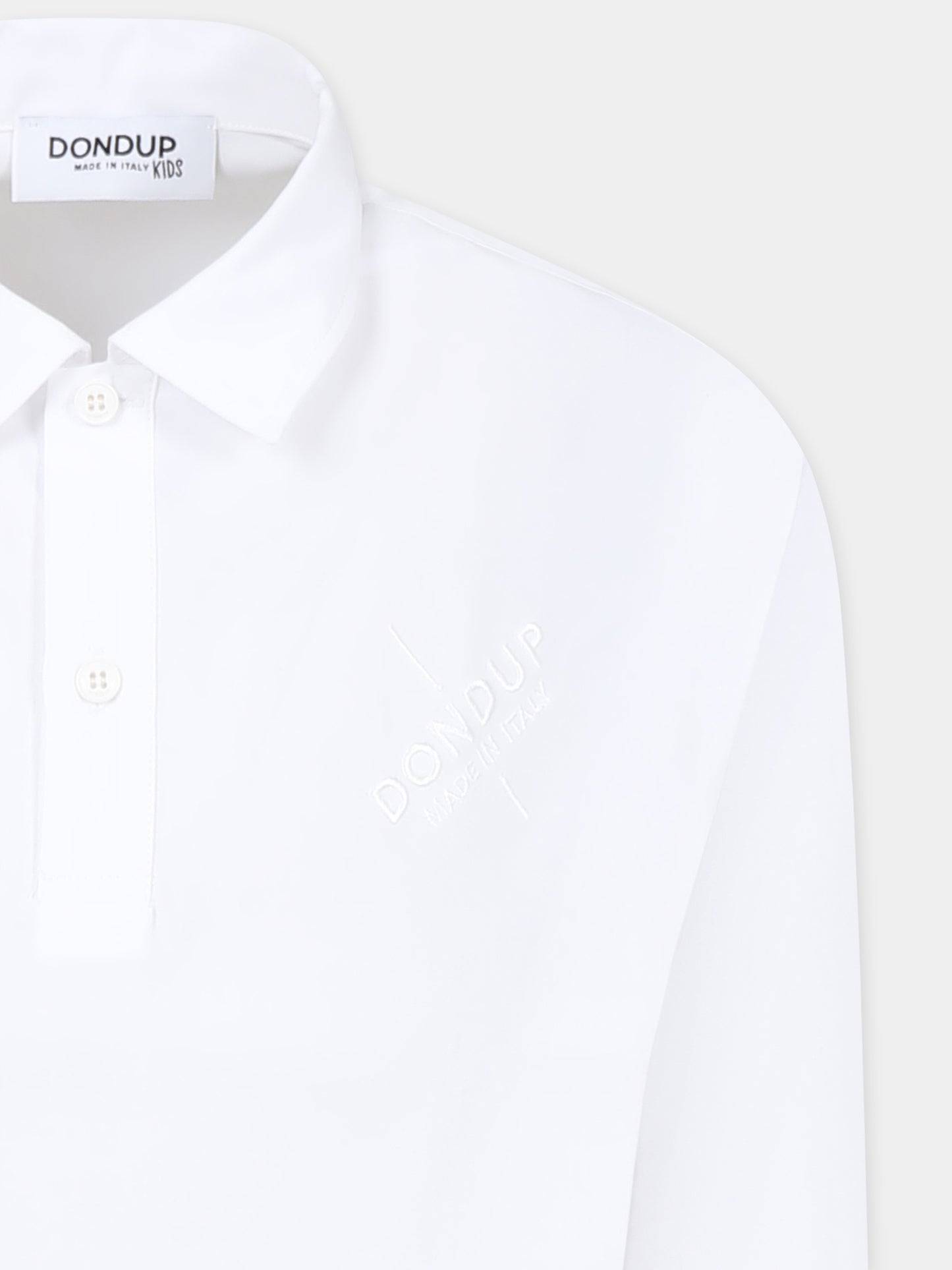 Camicia bianca per bambino con logo