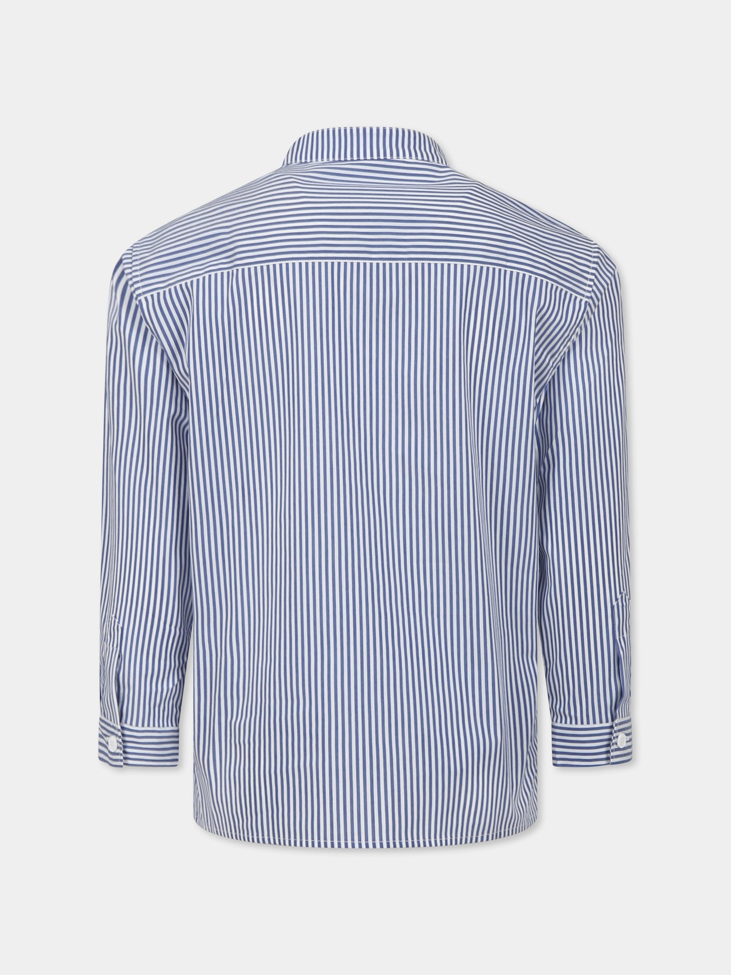 Camicia blu per bambino con logo