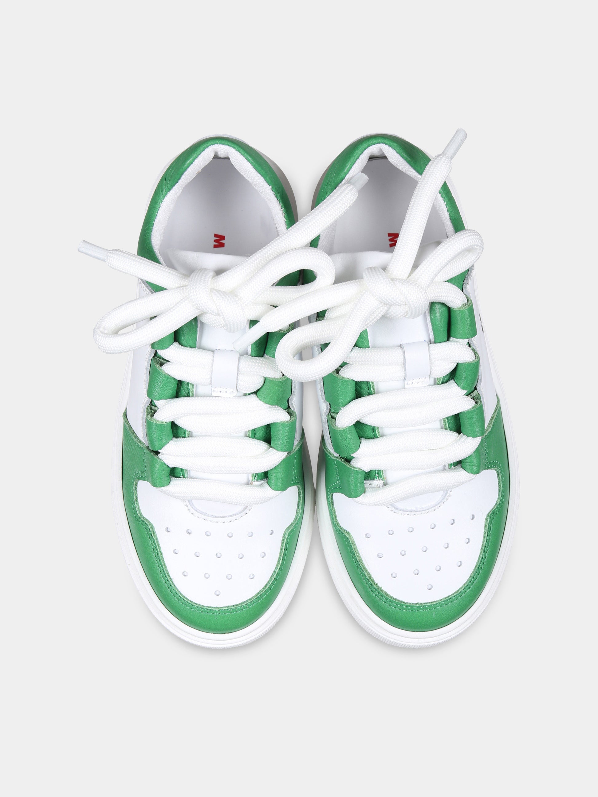 Sneakers bianche per bambini con logo,Marni Kids,79573 2