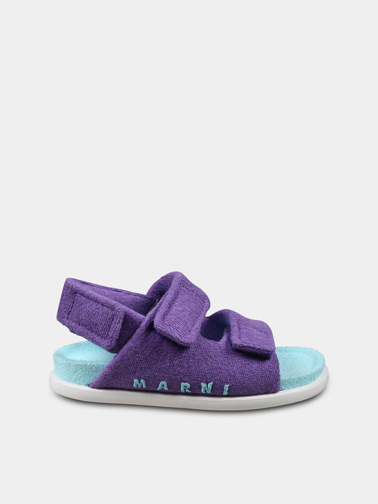 Sandali viola per bambina con logo,Marni Kids,79561 2