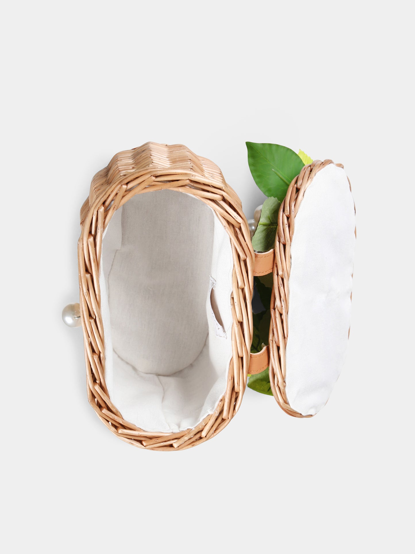 Borsa marrone per bambina con frutta